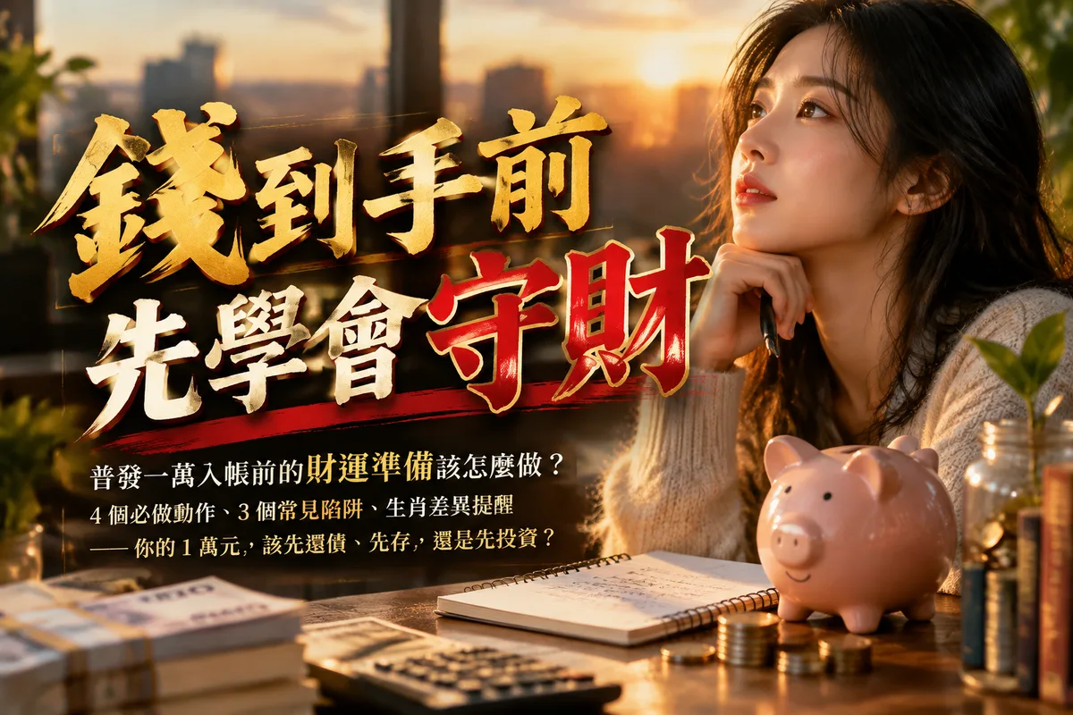 屬蛇 2025 年末注意：普發一萬入帳前的財運準備，4 個動作守住這筆錢