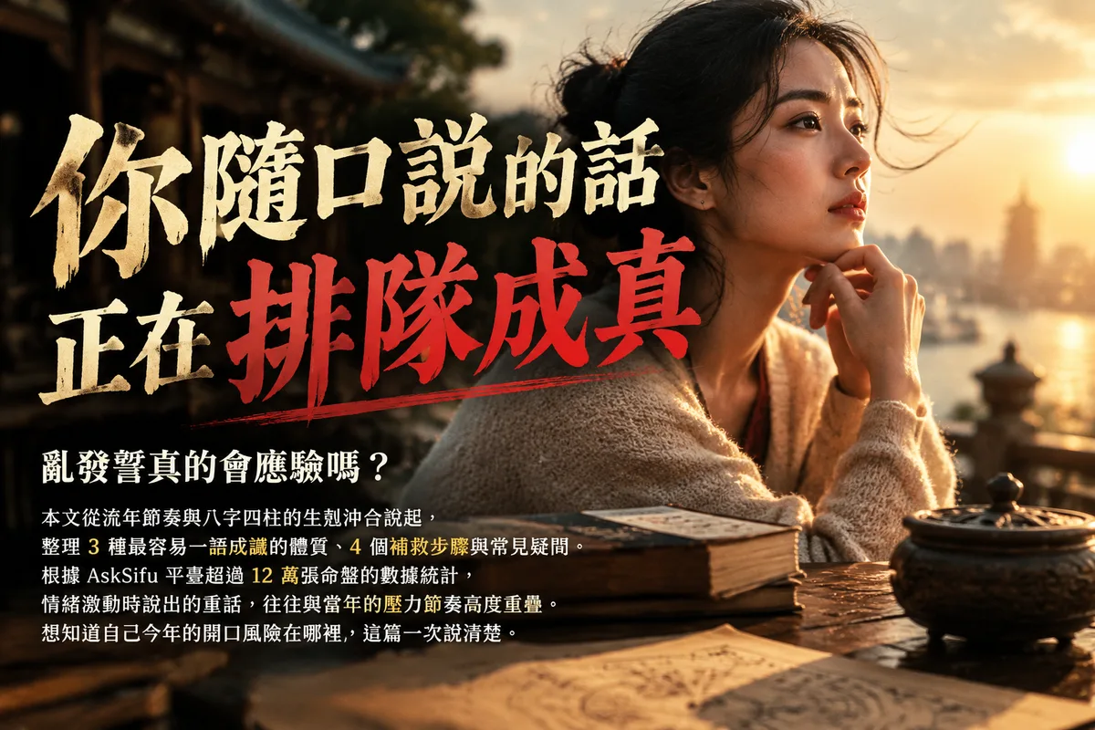 亂發誓真的會應驗嗎？2026 流年觀察：3 種人最容易「一語成讖」，第 2 種最多人中招