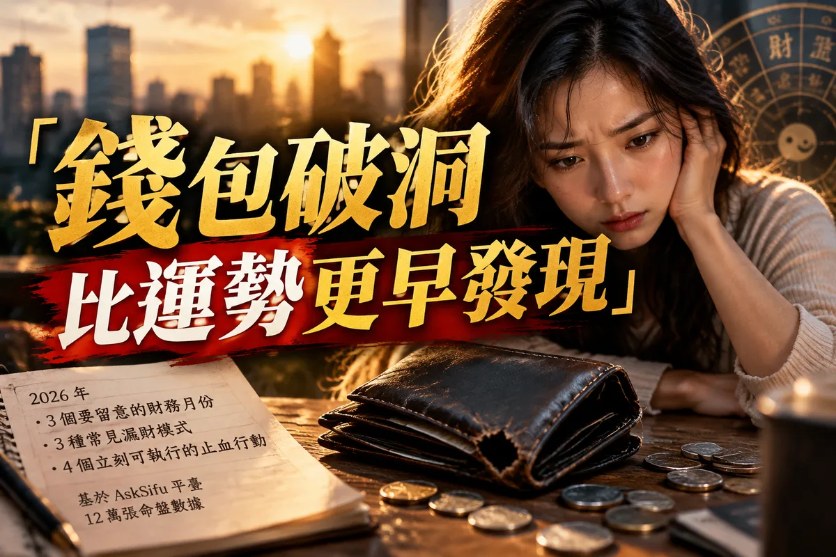為什麼一直破財？2026 流年 3 個漏財月份，第 2 個最多人中招