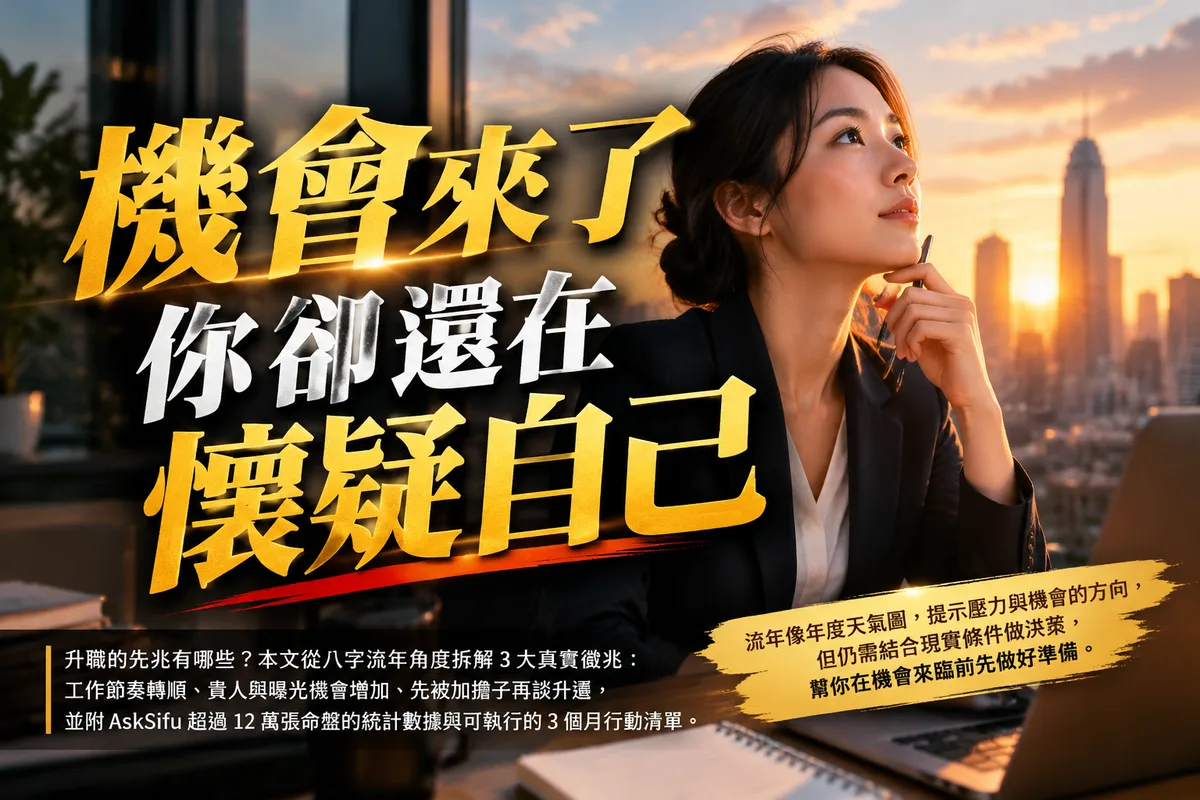 升職的先兆有哪些？2026 流年 3 大徵兆，第 2 個最多人忽略