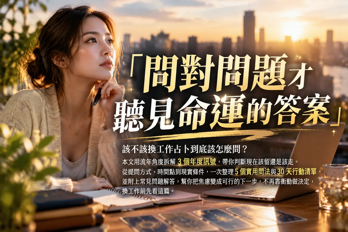 該不該換工作占卜怎麼問才準？2026 流年 3 個訊號，第 2 個最多人問錯