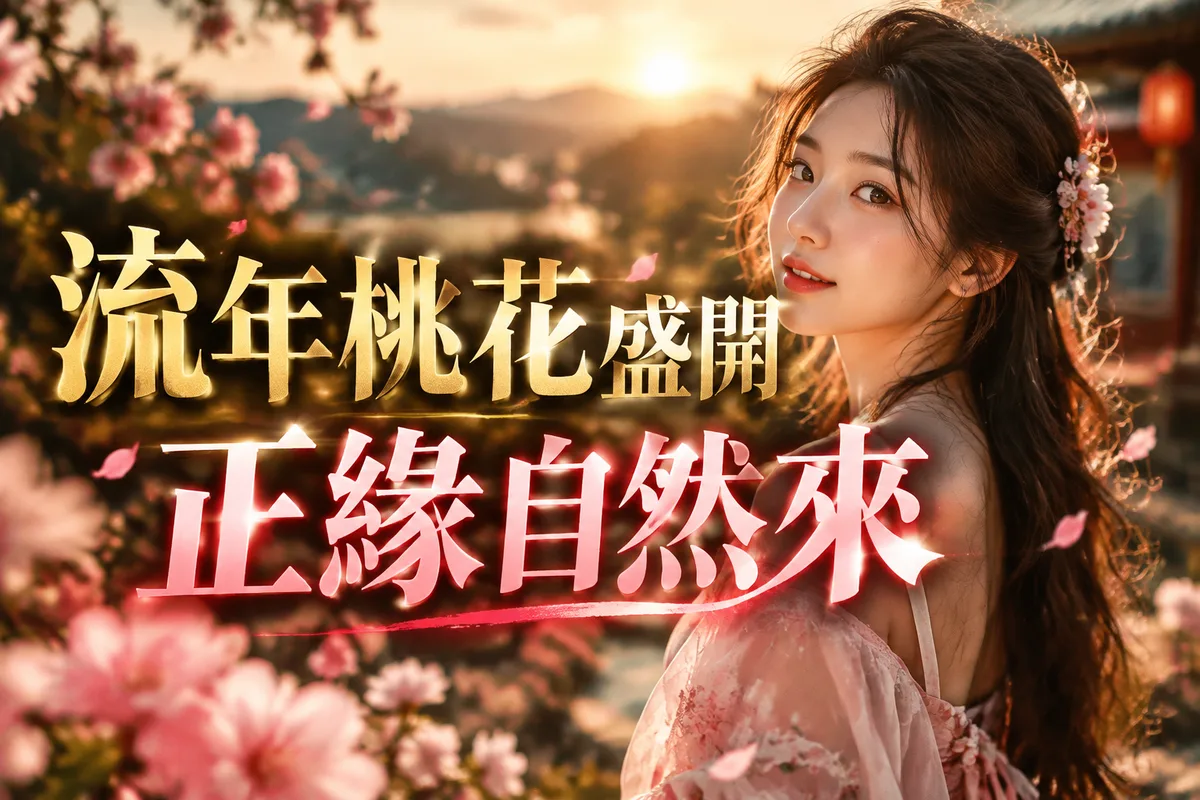 2026 八字查桃花：流年桃花最旺的 3 個時段，第 2 個最多人遇到正緣