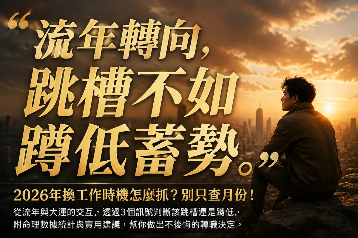2026年換工作時機：掌握流年節奏！3個關鍵訊號決定你該跳槽還是蹲低