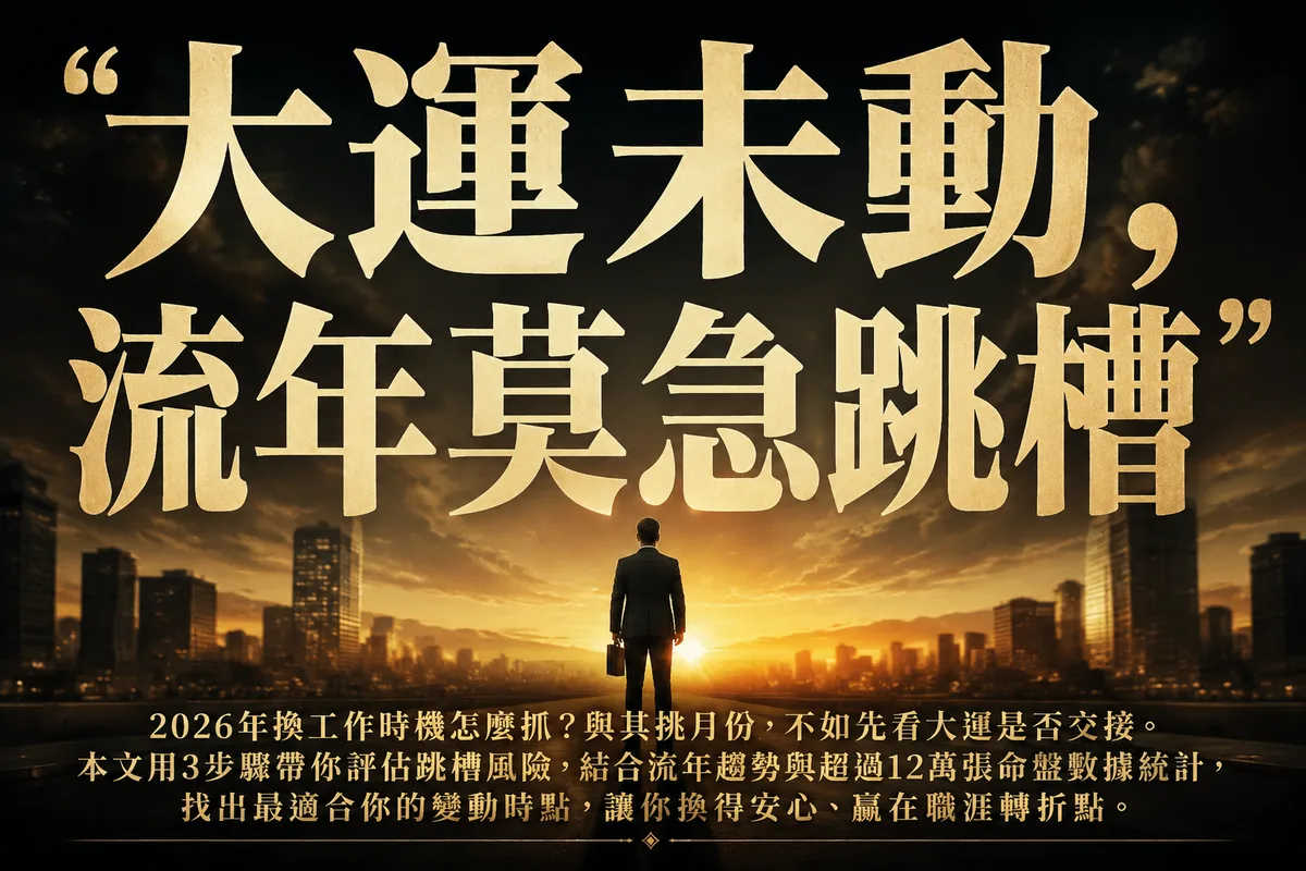 2026年換工作時機：先看大運，再看流年！3個步驟避免跳槽後悔