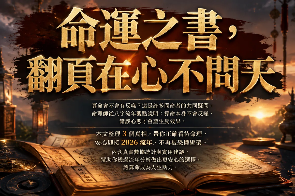 算命會不會有反噬？2026 流年注意 3 點，安心面對命運