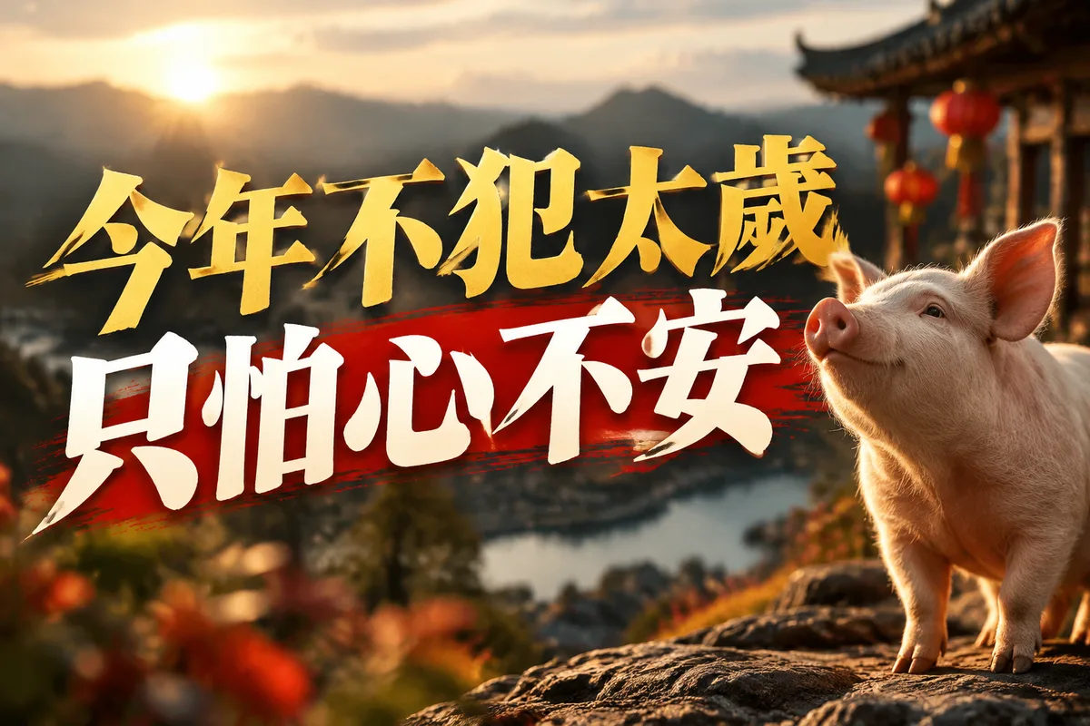 2026屬豬今年犯什麼？答案是不犯太歲，但這3個月份要小心破財與失眠