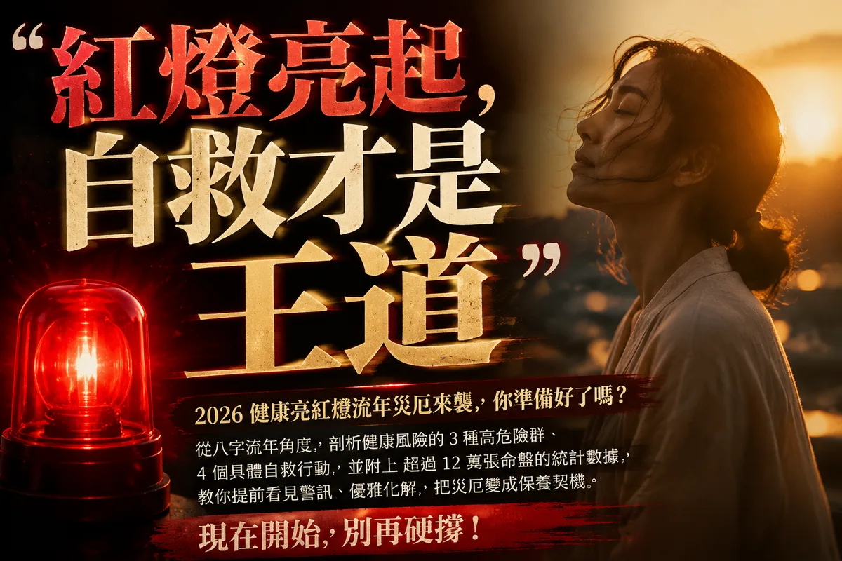 2026 健康亮紅燈流年災厄自救指南：4 個徵兆與 3 個行動，第 2 個最關鍵