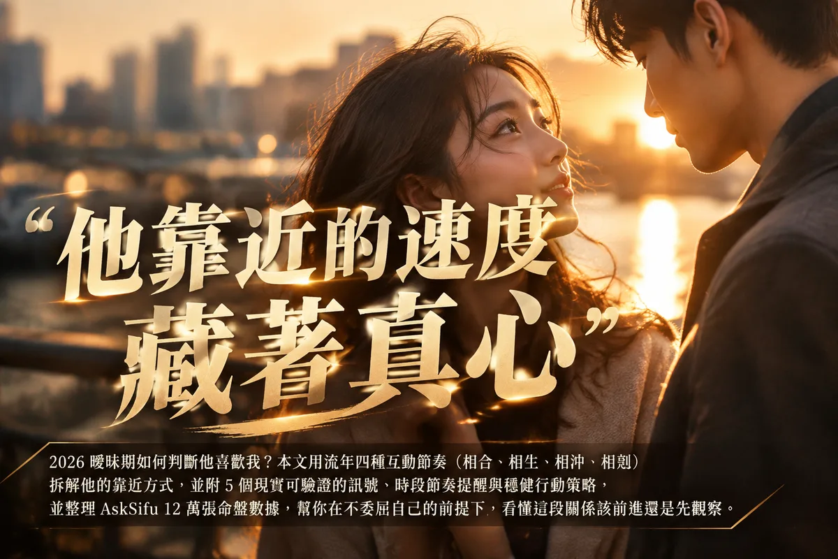 2026 曖昧期如何判斷他喜歡我？流年 4 種互動節奏，第 3 種最容易被誤會