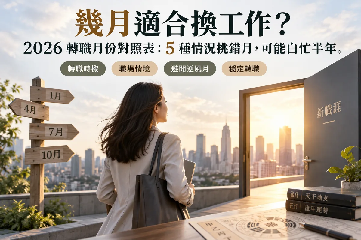 幾月適合換工作？2026 轉職月份對照表：5 種情況挑錯月，可能白忙半年