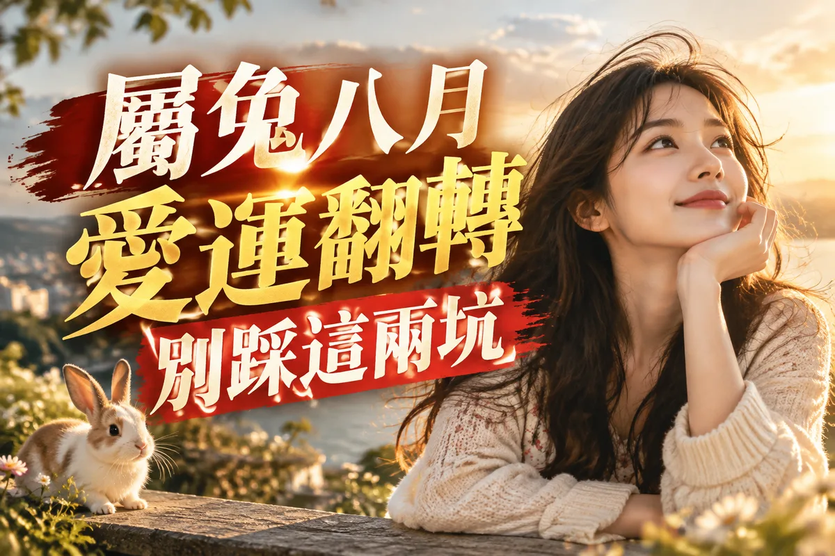 屬兔 2026 8月感情運大翻身：3 個關鍵時間點＋2 個最容易踩中的相處陷阱