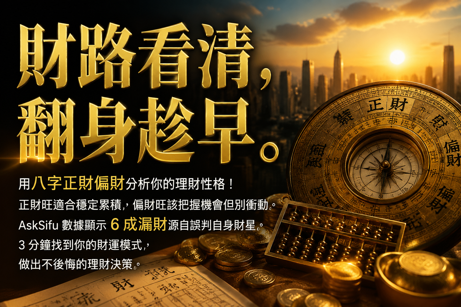 八字正財偏財怎麼看？3 分鐘認清你的財運性格，第 2 種人別再只領死薪水