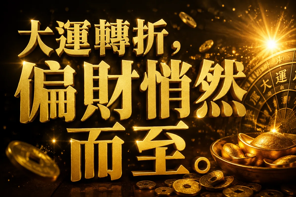 偏財運什麼時候來？大運交接前後3年最關鍵，第2個窗口很多人錯過