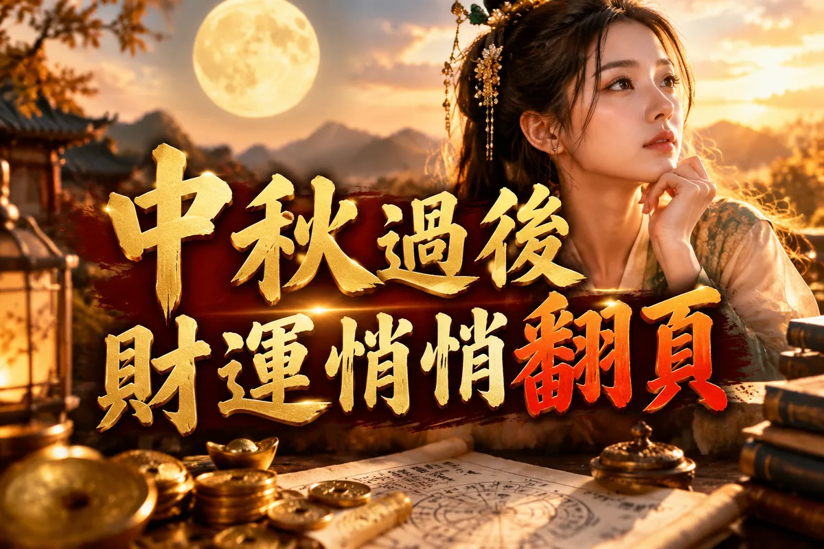 中秋過後財運會不會變好？接下來 3 個月的財運節奏，第 2 個月最多人誤判