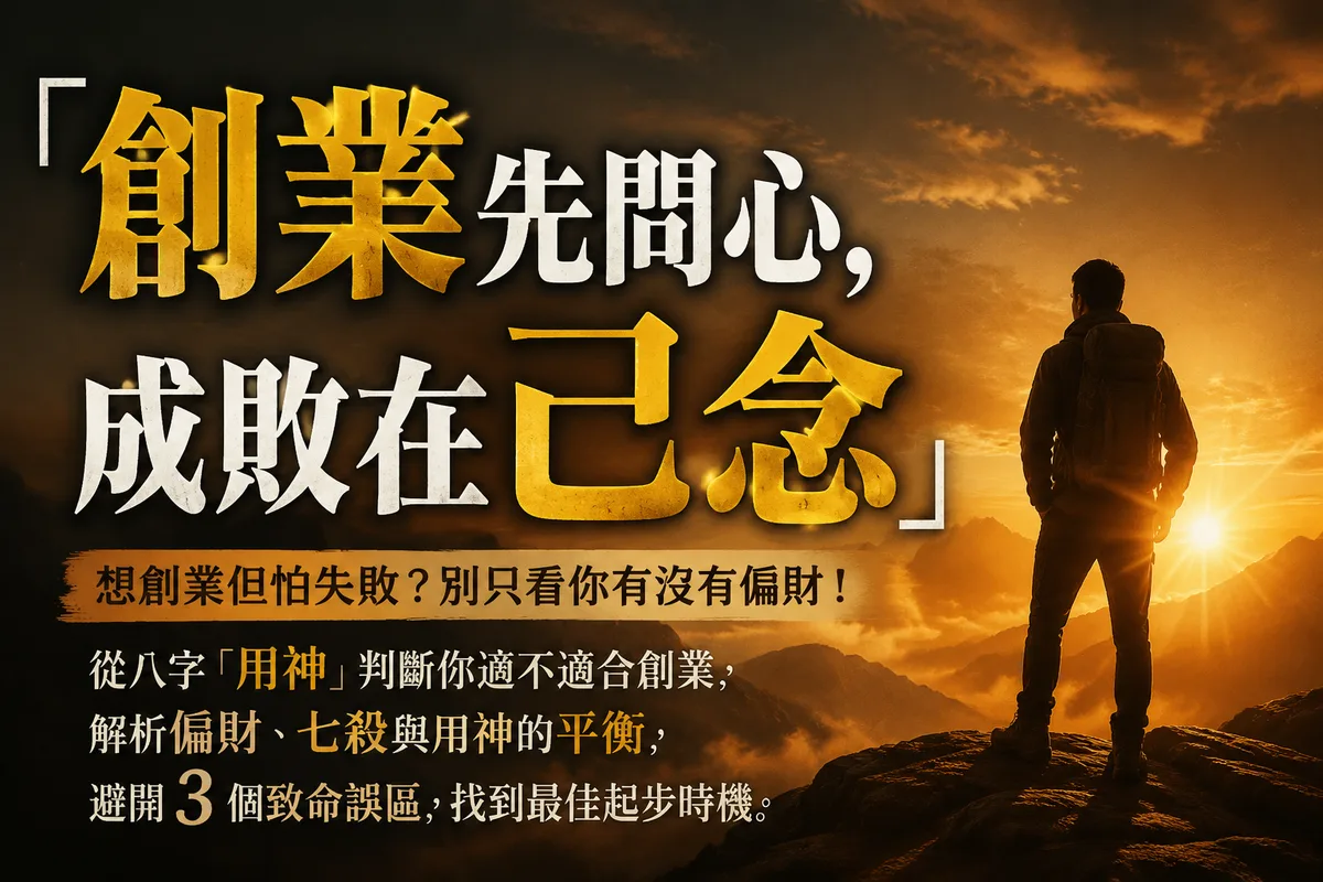 我適合創業嗎？從「用神」看創業成敗：3 個內在考驗，先過關再出發