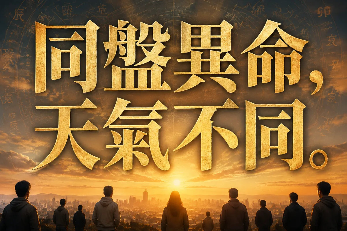 同一生辰的人命運一樣嗎？從流年「天氣圖」看懂同盤不同命